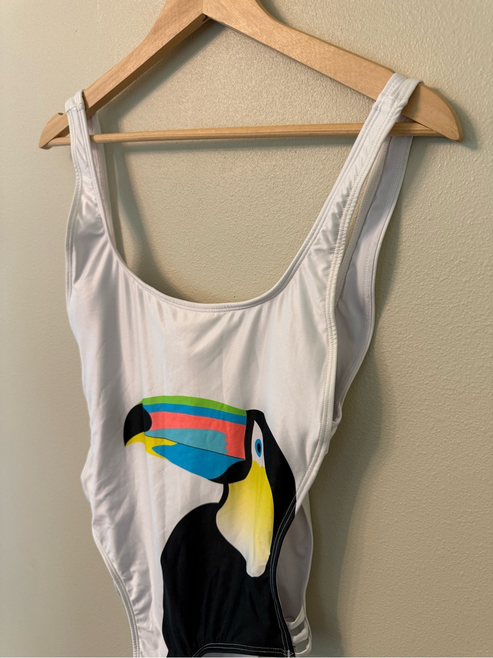 Kenny Flowers Rio Toucan One Piece Swimsuit Size L Tropical Resort Swim - Picture 6 of 11